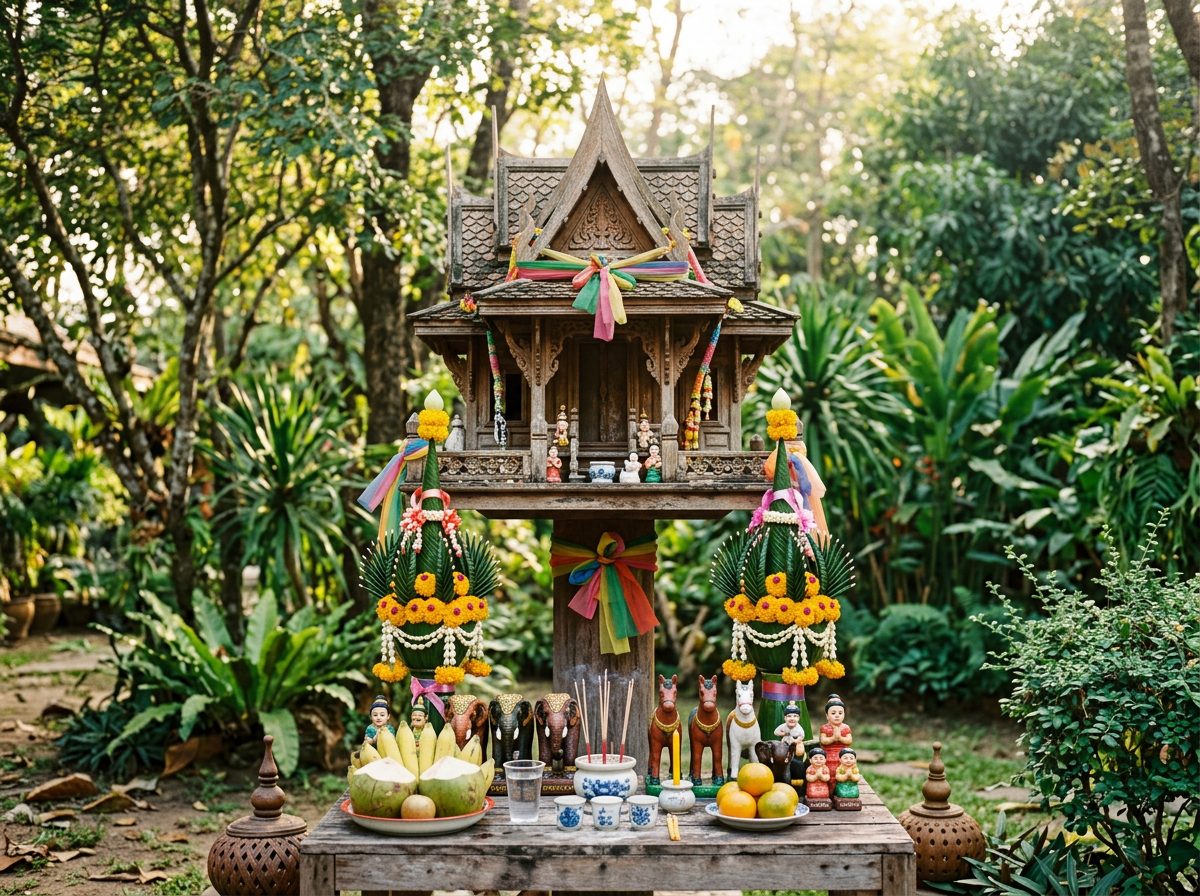 พิธีตั้งศาลพระภูมิแบบดั้งเดิม