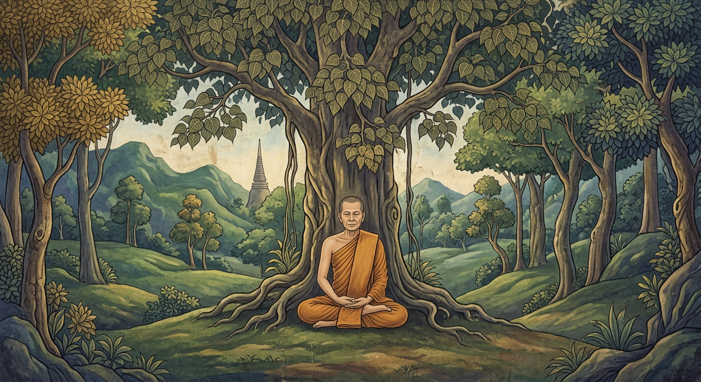 พระอาจารย์ฝั้น บำเพ็ญเพียรภาวนา